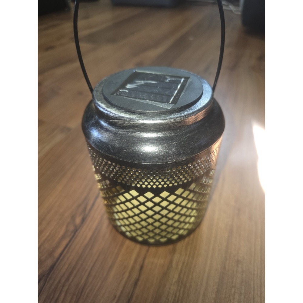 Solar Lantern Outdoor Hanging Waterproof Metal Openwork LED Lamp Amazon